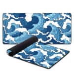 Grand tapis de souris gamer bleu