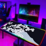 Grand tapis de souris gamer LED