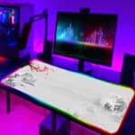 Grand tapis de souris gamer LED