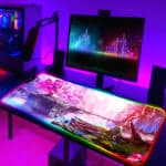 Grand tapis de souris gamer LED