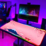 Grand tapis de souris gamer LED