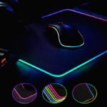 Grand tapis de souris gamer lumineux